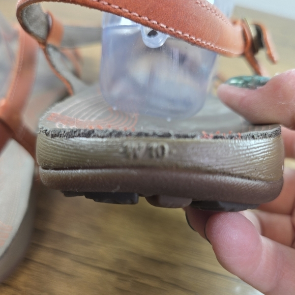 Chaco Dorra Burnt Orange Leather Strappy Sandals - Picture 4 of 9